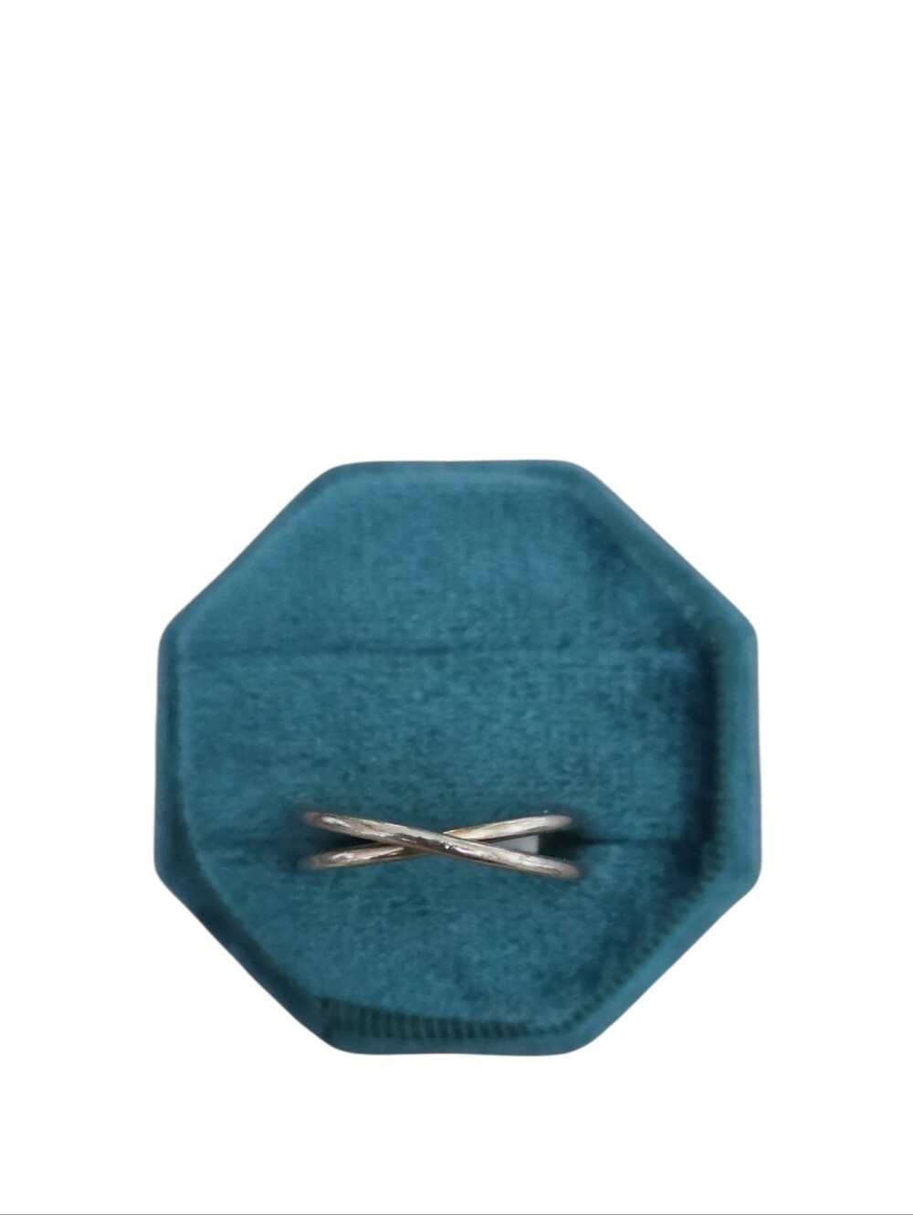 Delicate Silver Toned Crisscross Ring